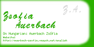 zsofia auerbach business card